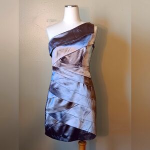 #11 Shiny Silver One Shoulder Dress !
